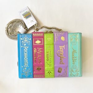 Loungefly Stitch Shoppe Disney Princess Books Vol. 2 Crossbody Bag